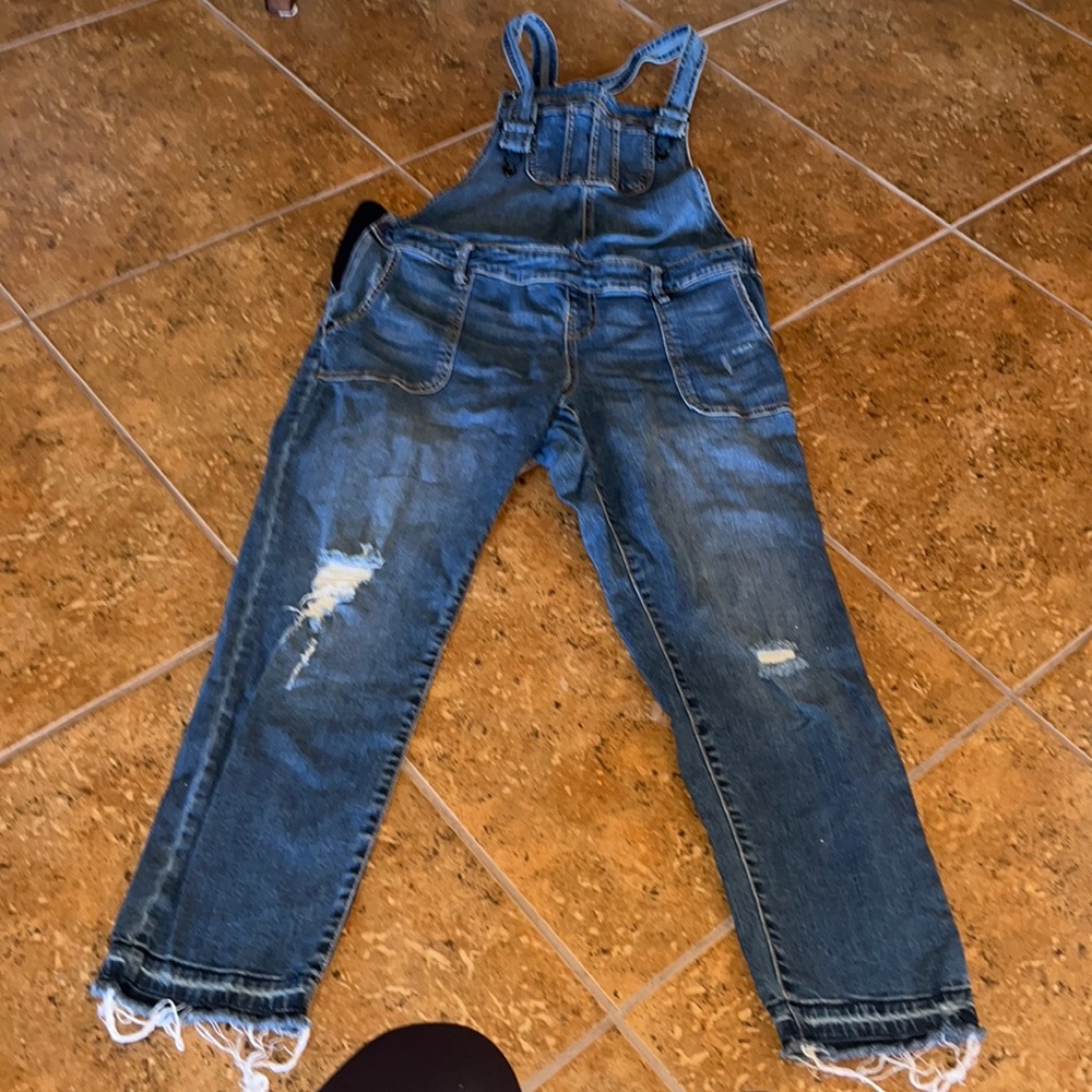 Maternity Overalls - Distressed Size L